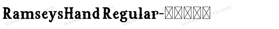 RamseysHand Regular字体转换